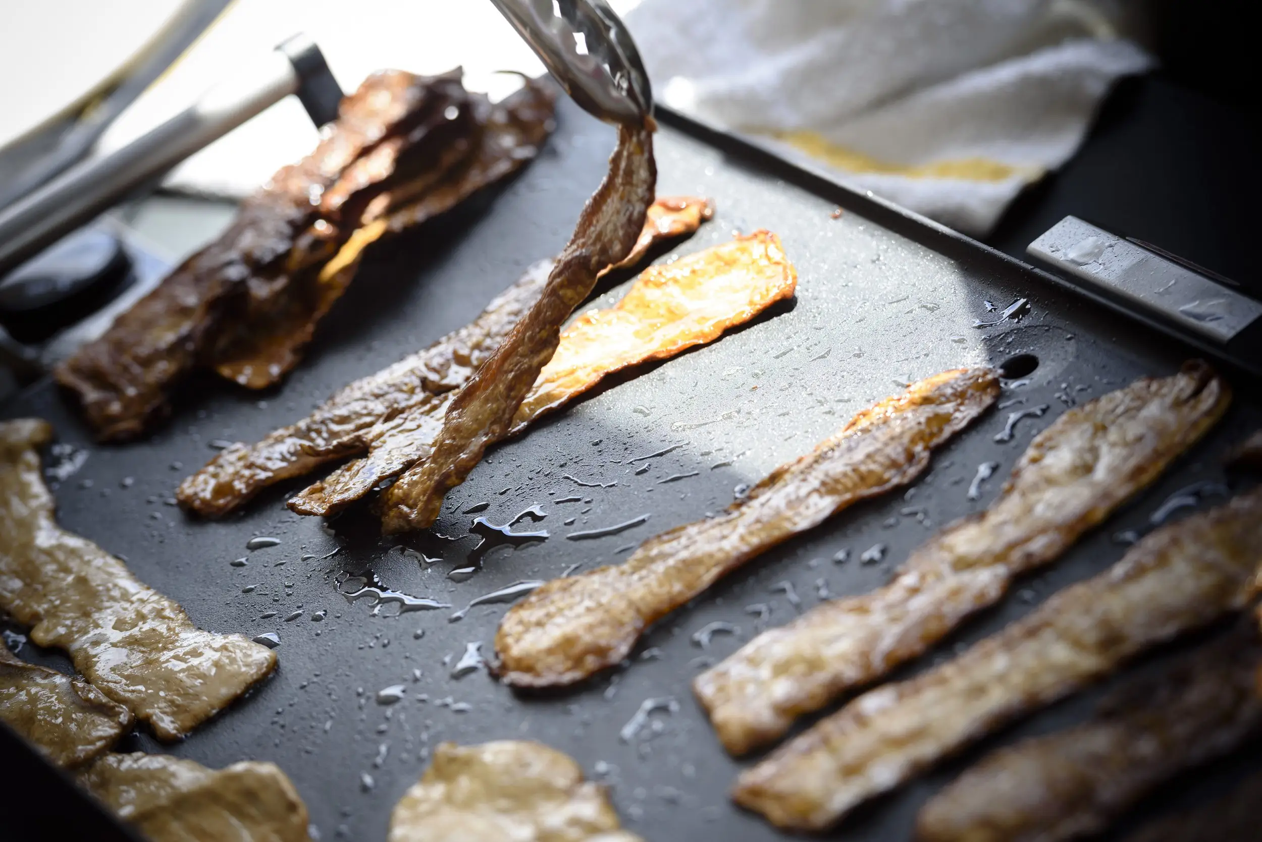  Sizzles just like bacon! (Smells like it, too.) 