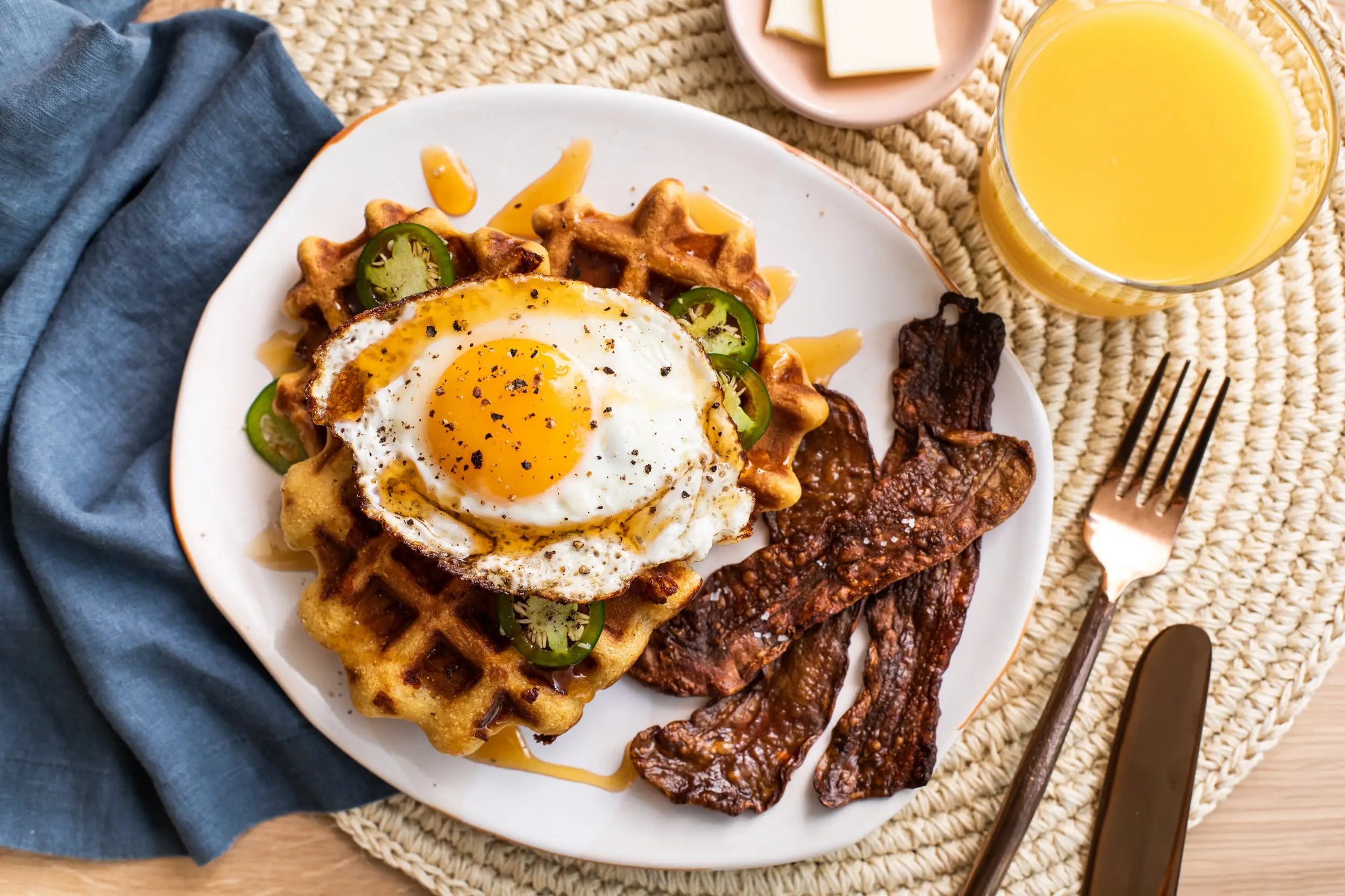 MyBacon 'n' Waffles on a plate
