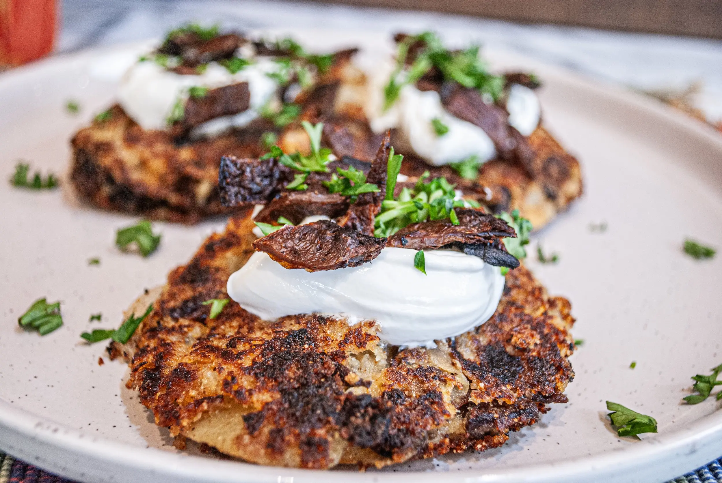 Potato Latkes on a plate