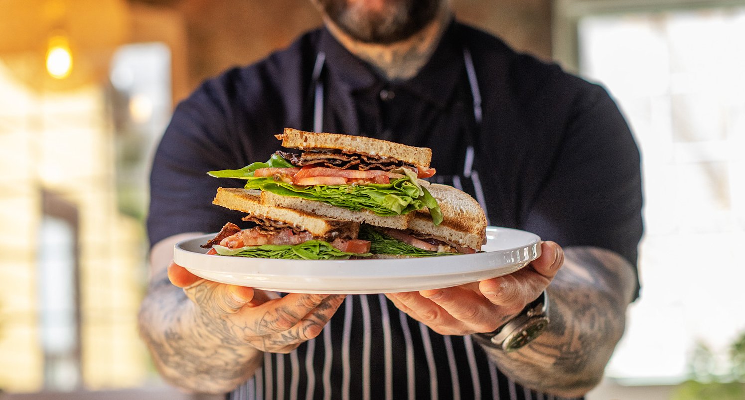 Chef Nick Holding MyBacon BLT