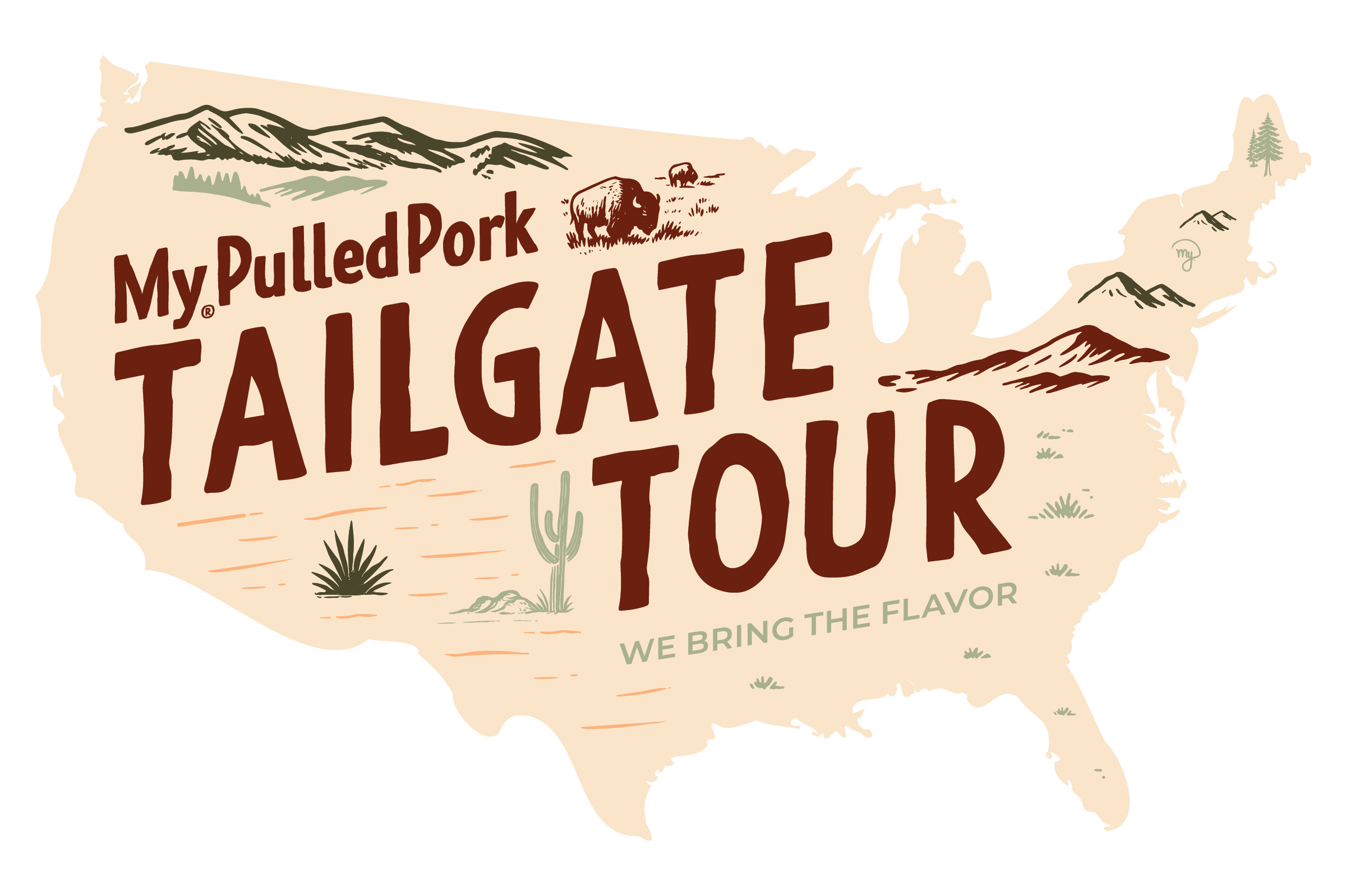 MyPork Tailgate Tour; We Bring The Flavor event mark